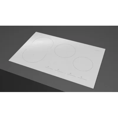 Fulgor Piano cottura a induzione FSH 804 ID TS WH 1 in vetroceramica bianco lucido da 80 cm