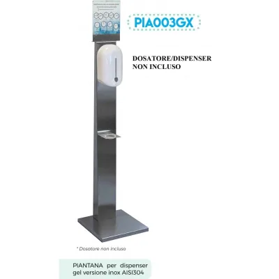 PIANTANA PER DISPENSER IN ACCIAIO INOX AISI304