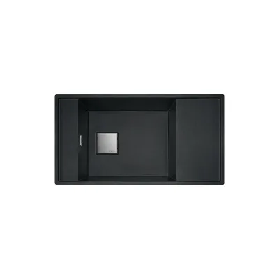PRONTA CONSEGNA - Franke: Lavello una vasca con gocciolatoio Fresno FSG 611-87 114.0649.450 finitura fragranite nero da 87,7x49,5 cm