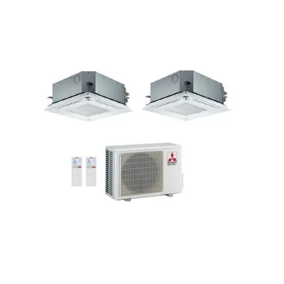 Climatizzatore Condizionatore MITSUBISHI Electric 9+9 CASSETTA Serie  60x60 SLZ-M con MXZ-2F42VF R-32 WI-FI OPTIONAL 9000+9000 A+++/A++