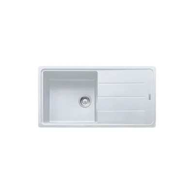 PRONTA CONSEGNA - Franke: Lavello una vasca con gocciolatoio Boston BFG 611-97 114.0276.119 finitura fragranite bianco da 97x50 cm