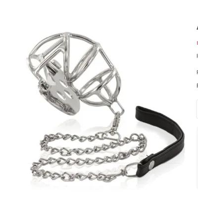 Metal Hard Cintura di Castità Uomo in Metallo con Cinturino BDSM 15 cm