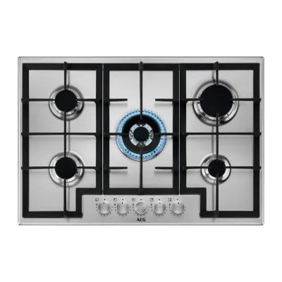 PRONTA CONSEGNA - AEG Piano cottura a gas HGB 75420 SM finitura inox da 75 cm