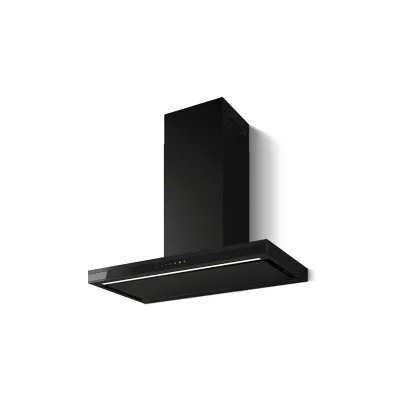 Elica Cappa aspirante a parete ELEMENT @ BLMAT/A/90 PRF0194415 finitura nero/vetro nero da 90 cm