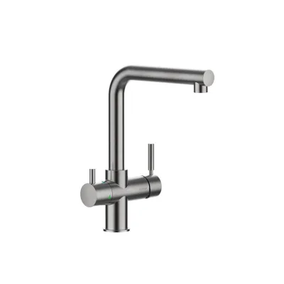 ProAcqua Miscelatore doppio comando a 5 vie OMIN 1801085 finitura cromo spazzolato - con set depuratore