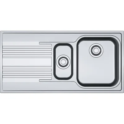 Franke: Lavello una vasca con vaschetta e gocciolatoio sinistro SRX 651 101.0356.886 in acciaio inox da 100 cm