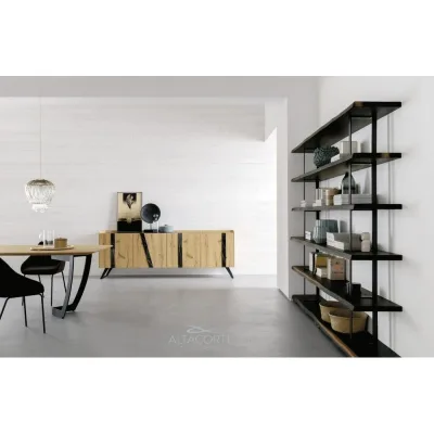 Altacorte Madia in appoggio Elly con basamento a scelta da L.240 cm e H.84,2 cm - 4 ante