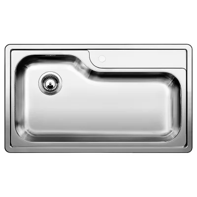 Blanco Lavello una vasca PLENTA 1614029 in acciaio inox da 86x50 cm - Sopratop