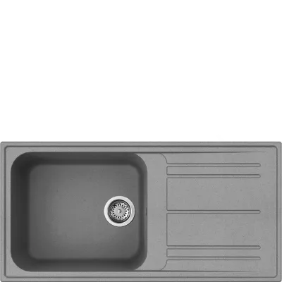 Smeg Lavello una vasca con gocciolatoio LZ150CT finitura cemento da 100 cm - IN PROMOZIONE FINO AL 30/06