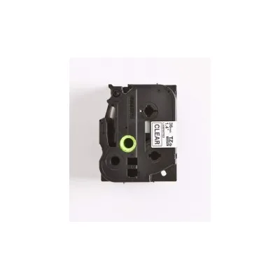 NASTRO PER ETICHETTE LAMINATO COMPATIBILE BROTHER TZe161 Testo nero su sfondo trasparente