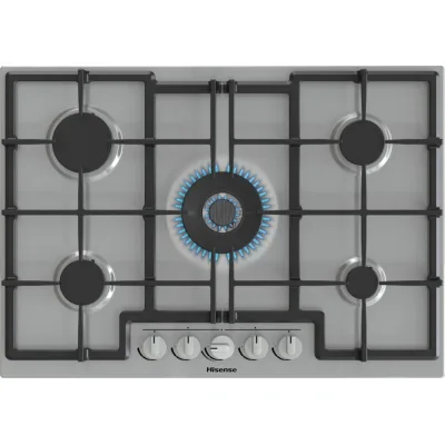 Hisense Piano cottura a gas GMED773X finitura inox da 74 cm