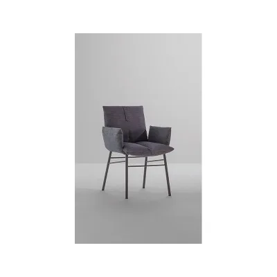 Bonaldo Sedia Miss Pil up con gambe in metallo e seduta a scelta - Con braccioli