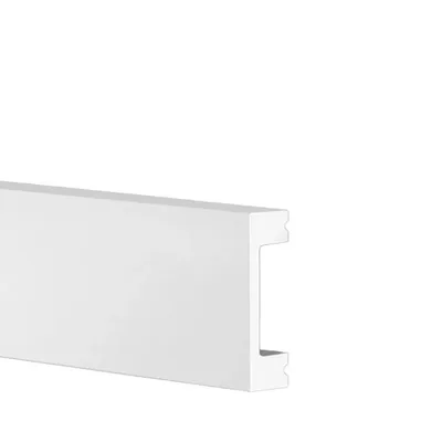 Battiscopa Cornice per pareti passacavi in duropolimero bianco 2000x50x20mm