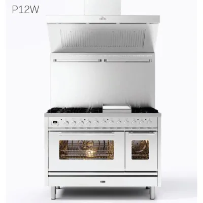Ilve Cucina P12W Professional Plus P127WE3 doppio forno e piano cottura 7 fuochi da 120 cm