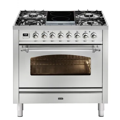 Ilve Cucina P09N da incasso Nostalgie P09IDNE3 piano cottura 4 fuochi e 2 zone induzione con dual da 90 cm - PROMOZIONE ATTIVA FINO AL 19/10