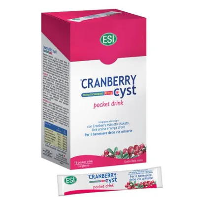 Esi Cranberry Cyst Pocket Drink Integratore Benessere Vie Urinarie 16 Bustine