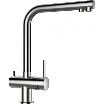 Schock Miscelatore 3 vie a doppio comando VITUS 560000EDM finitura acciaio inox massiccio