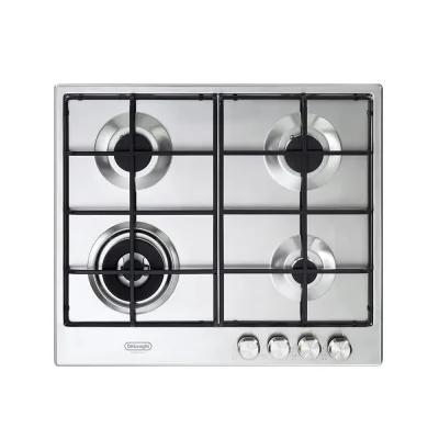 De Longhi Piano cottura a gas SLF 460 LX in acciaio inox da 60 cm