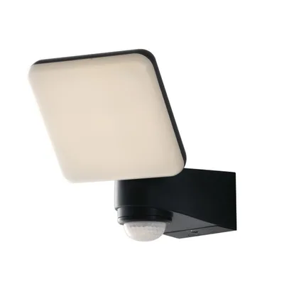 Proiettore LED da esterno in termoplastica antracite, LED 10W, sensore di movimento, luce naturale, 15.3x23cm