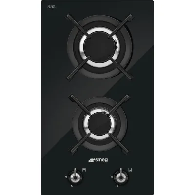 Smeg S Piano cottura a gas PV332CN in vetroceramica nero da 30 cm