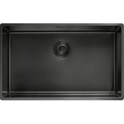 Franke: Lavello una vasca Mythos Masterpiece BXM 210/110-68 127.0674.440 finitura antracite da 72.5x45 cm - Scarico manuale