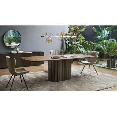 Bonaldo Tavolo fisso Dorian Table con struttura in poliuretano e piano a scelta da 300x120 cm