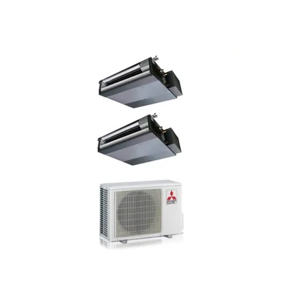 Climatizzatore Condizionatore MITSUBISHI Dual Split 9+9 Serie SEZ-M CANALIZZATO Inverter CANALIZZABILE Con MXZ-2F42VF WI-FI OPTIONAL 9000+9000 A+++/A++ R-32