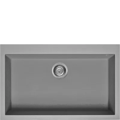 Smeg S Lavello una vasca VZ79CT finitura cemento da 79x50 cm - Sopratop - IN PROMOZIONE FINO AL 6/07