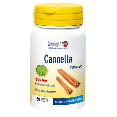LongLife Cannella 500mg Integratore Alimentare 60 Capsule