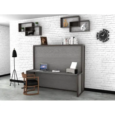 SmartBeds Letto matrimoniale a scomparsa ABE MAXI con scrivania ad apertura orizzontale da 219 cm
