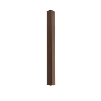 Plafoniera a sospensione struttura quadrata in metallo bronzo, lampadina GU10, 6x75cm