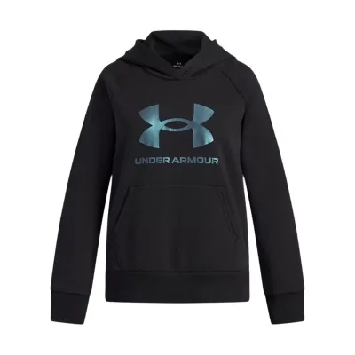 Felpa con Cappuccio da Bambina Under Armour Rival Flc Shimmer Hdy Nero