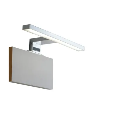 Applique LED cromo in acrilico e termoplastica 7w 819lm 4000k ip44 4,6x30x10,3cm