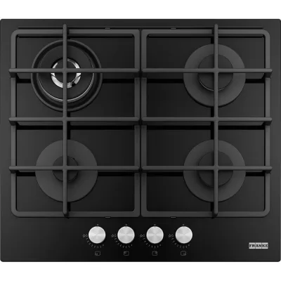 Franke: Piano cottura a gas Smart 600 FHSM 604 3G DC BK C 106.0734.773 in cristallo nero da 59 cm