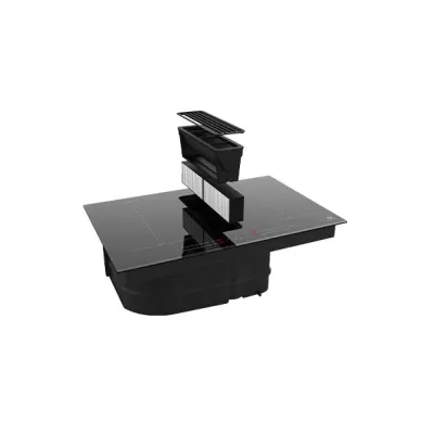 Master Kitchen Piano cottura a induzione con cappa integrata IHMK 8082B SP BK in vetroceramica nero da 80 cm