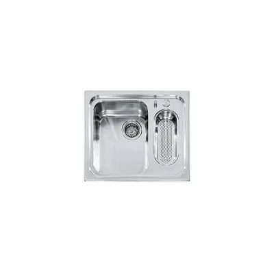 Alpes Lavello sottotop LS 50x68/1V1B con bacinella in acciaio inox da 68x50 cm