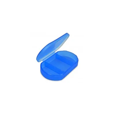 PORTAPILLOLE OVALE BLU 3 SCOMPARTI