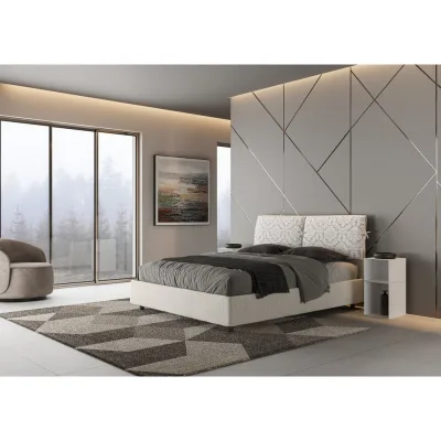 Ityhome Letto matrimoniale Mados in tessuto Agata 1 da 160 cm