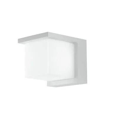 Applique per esterni bianca in alluminio, LED 12W, CCT, 10x12cm