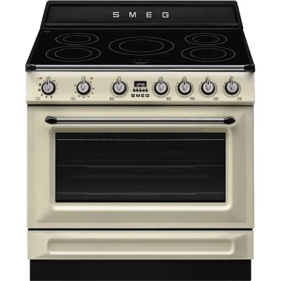 Smeg S Cucina TR90IPP con forno termoventilato e piano cottura induzione finitura panna da 90x60 cm