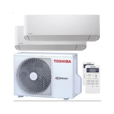 Climatizzatore Condizionatore Toshiba Dual Split Inverter serie SEIYA 7+13 con RAS-2M18U2AVG-E R-32 Wi-Fi Optional 7000+13000