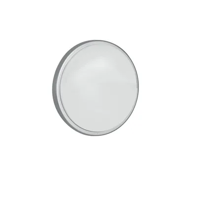 Plafoniera LED argento in policarbonato 30w 3750lm 4000k dimmerabile ip65 con sensore 30x30x7,8cm