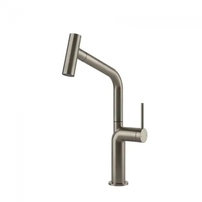 Gessi Miscelatore monocomando con doccetta estraibile Stelo Collection 60313 149 finitura Finox