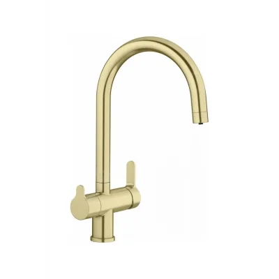 Blanco Miscelatore a 3 vie doppio comando TRIMA 1526695 finitura oro satinato