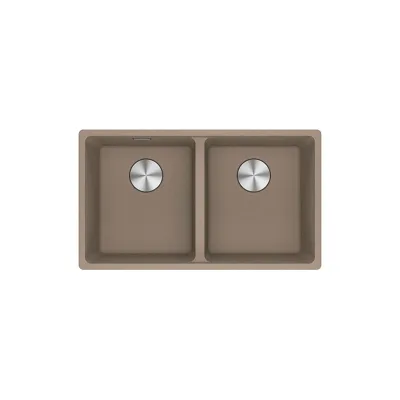 Franke: Lavello due vasche Vasche Sopratop Maris MRG 620-35-35 114.0661.688 finitura fragranite oyster da 76x44 cm