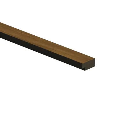 Chiusura Doga destra in duropolimero effetto legno Rovere caldo sfondo nero 2800x27x12