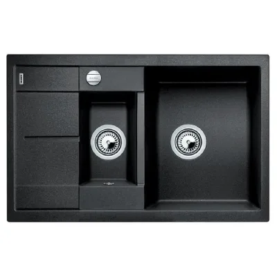 Blanco | Lavello una vasca con vaschetta e gocciolatoio METRA 6 S Compact 1513473 finitura antracite da 78x50 cm - Sopratop