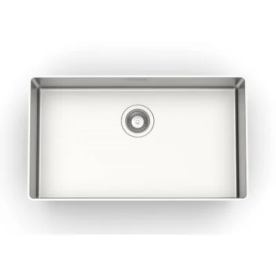 Foster Lavello una vasca 4371 001 finitura acciaio inox da 72.6x41.6 cm