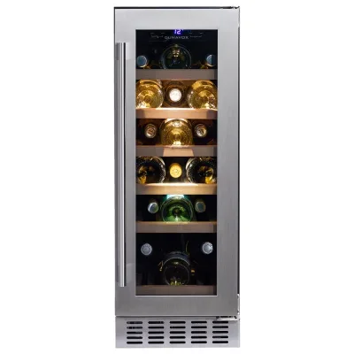 Dunavox Cantina vino a incasso o a libera installazione Flow-19 DAUF-19.58SS finitura acciaio inox da 29.5 cm