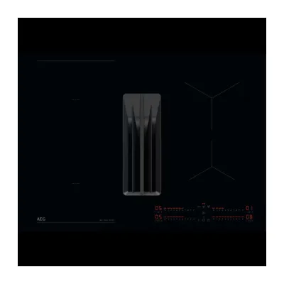 PRONTA CONSEGNA - AEG Piano cottura a induzione con cappa filtrante integrata NCH 74B01 CB in vetroceramica nero da 70 cm